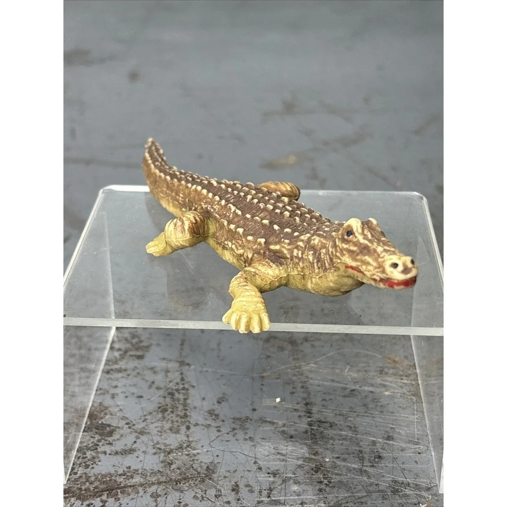 Vintage Elastolin ITALY Toy Alligator Play Set Animal Figure 6